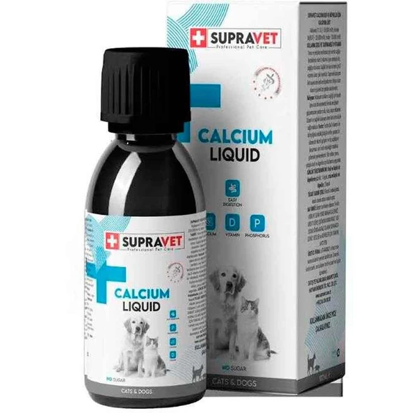 Supravet Calcium Kedi ve Köpekler İçin Kalsiyum Damla 100 ml ürün görseli 1