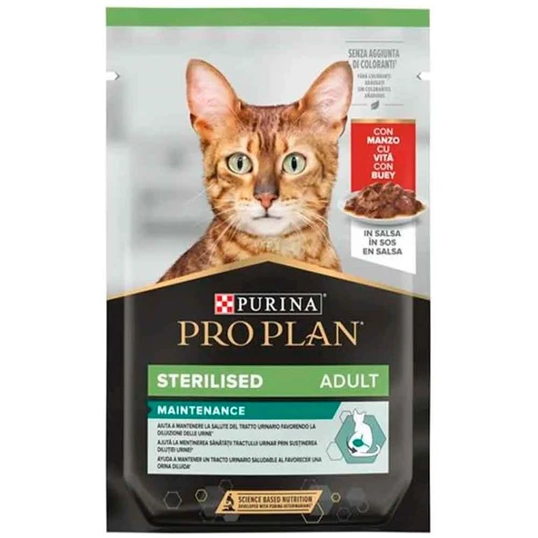 Pro Plan Sterilised Biftekli Pouch Kısır Kedi Konservesi 85 Gr ürün görseli 1