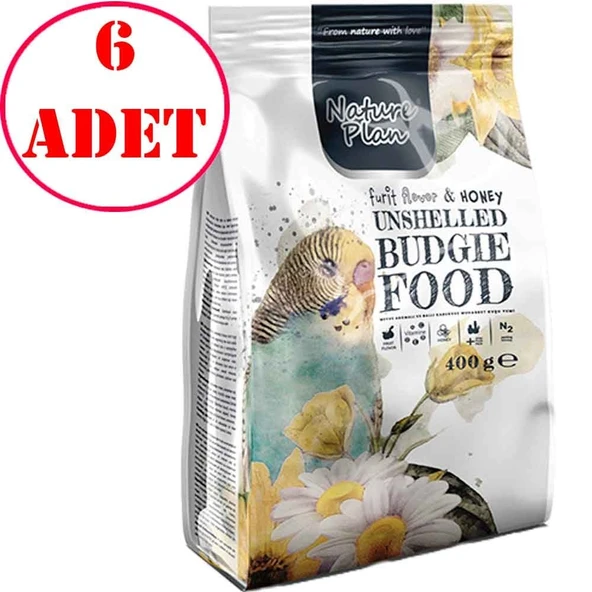 Nature Plan Kabuksuz Muhabbet Kuşu Yemi 400 Gr 6 AD ürün görseli 1