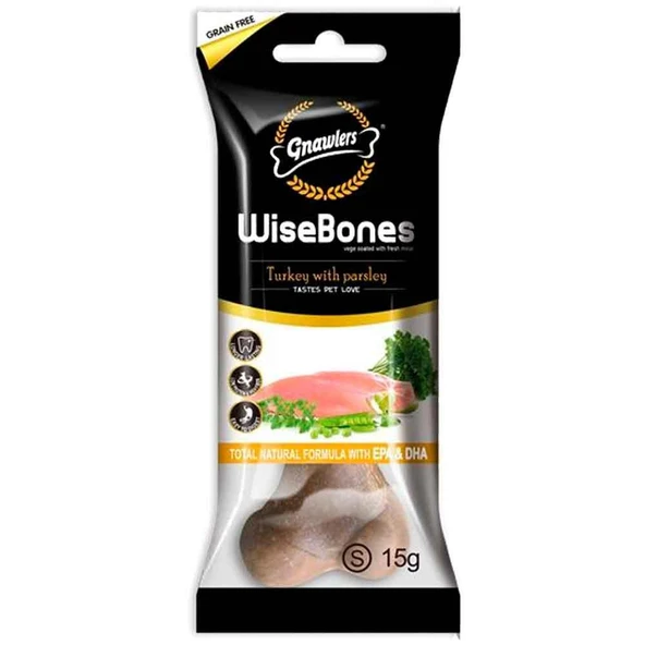 Gnawlers Wise Bone Köpek Ödül Kemiği Hindili 15 Gr ürün görseli 1