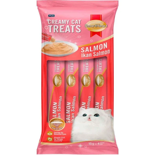 Smart Heart Somonlu Krema Kedi Ödül Maması 4X15 Gr ürün görseli 1