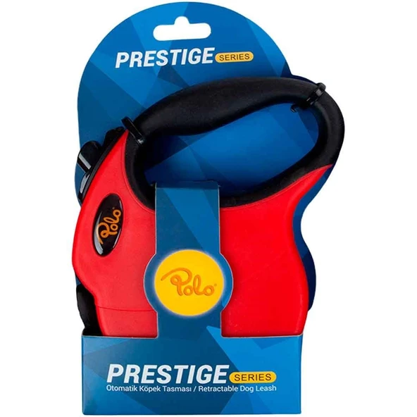 Polo Prestige Otomatik Köpek Tasması Kırmızı L 5M 50 Kg ürün görseli 1