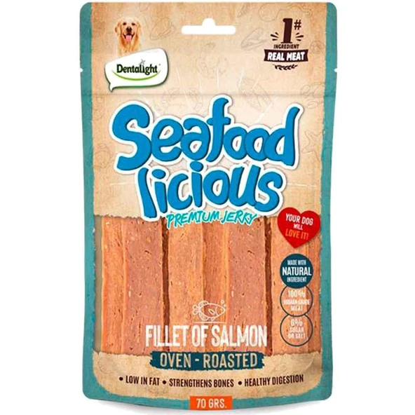 Dentalight Seafood Fillet Somon Balıklı Köpek Ödül Maması 70 Gr ürün görseli 1