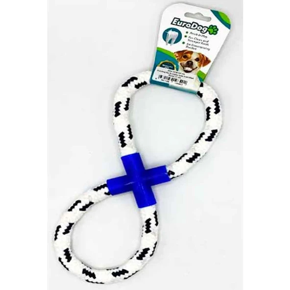 EuroDog Köpek Oyuncağı Sekiz Şeklinde Diş Kaşıma İpi 25 Cm ürün görseli 1