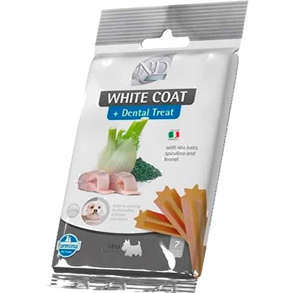 ND Dental Treat White Coat Balıklı Mini Köpek Ödülü 7'li Paket ürün görseli 1