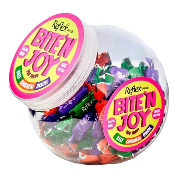 Reflex Plus Bite'n Joy Dana Etli Tavuklu ve Ördek Etli Köpek Ödül Maması 250 Gr ürün görseli 1