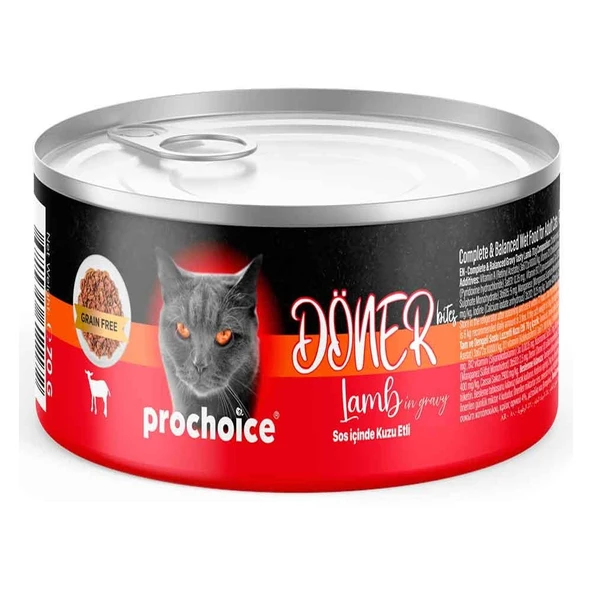 ProChoice Kedi Konservesi Döner Bites Sos İçinde Kuzu Etli 70 Gr ürün görseli 1