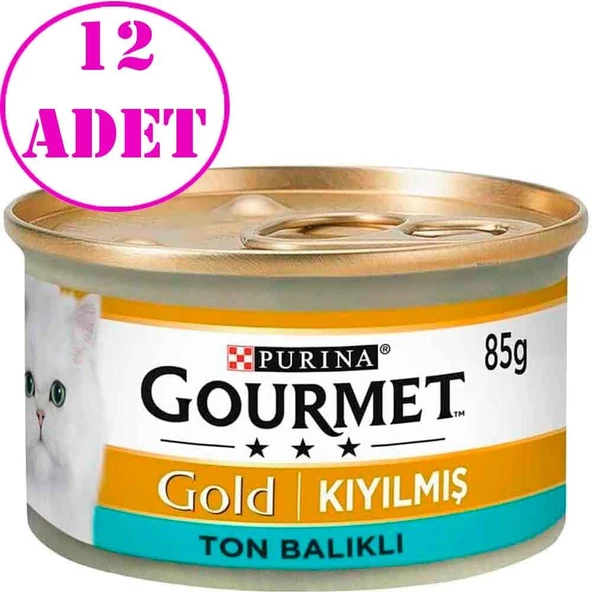 Gourmet Gold Kıyılmış Ton Balıklı Kedi Konservesi 85 Gr 12 AD ürün görseli 1