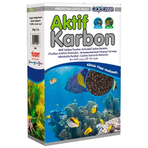 Aquawe Aktif Karbon Akvaryum Filtre Malzemesi 300 Gr ürün görseli 1