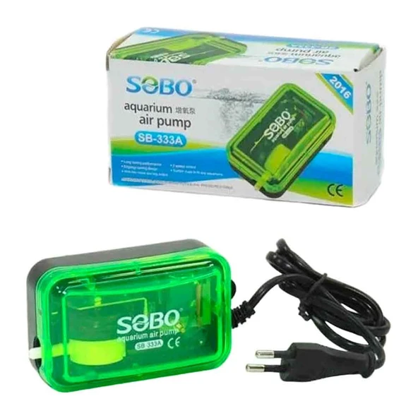 Sobo Akvaryum Hava Motoru Tek Çıkış 3W 4 Lt/Min SB-333A ürün görseli 1