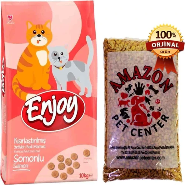 Enjoy Kısır Somonlu Kedi Maması Açık 1 Kg ürün görseli 1