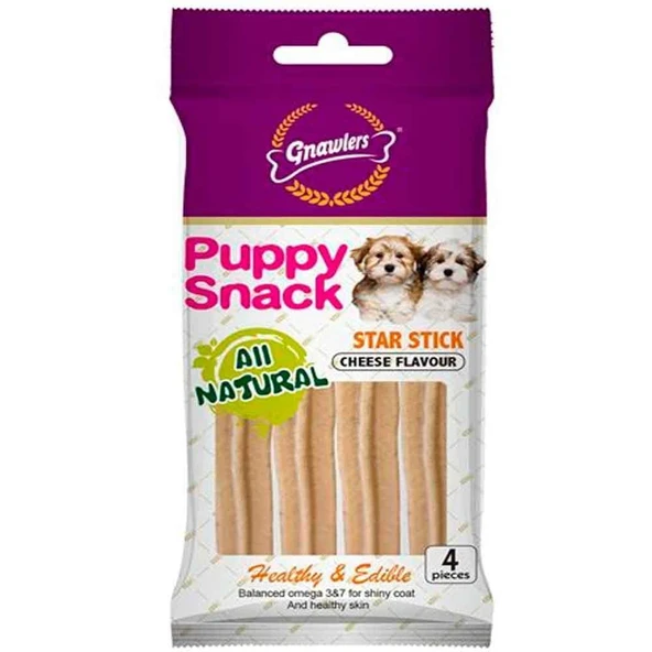 Gnawlers Köpek Ödülü Star Stick Peynir Aromalı 4'lü Paket ürün görseli 1