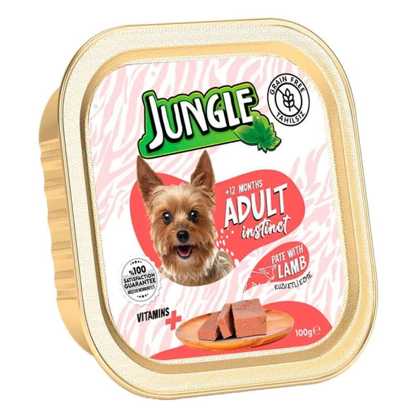 Jungle Kuzu Etli Köpek Yaş Maması 100 Gr ürün görseli 1