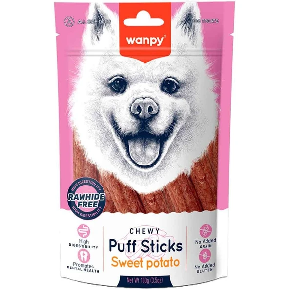 Wanpy Tahılsız Tatlı Patatesli Köpek Çiğneme Ödülü 100 Gr ürün görseli 1