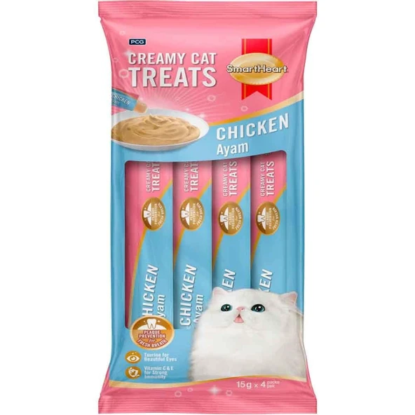 Smart Heart Kedi Ödülü Tavuklu Krema 4x15 Gr ürün görseli 1