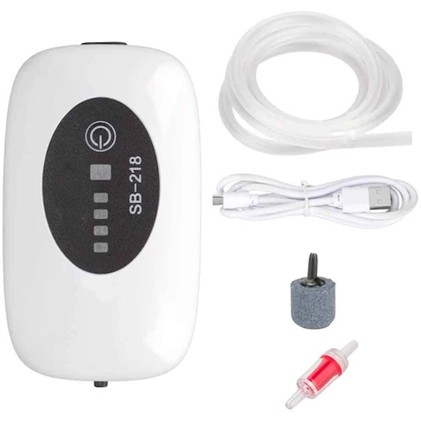 SOBO USB Şarjlı Akvaryum Mini Hava Motoru 1W 3 Lt/Dak SB-218 ürün görseli 1