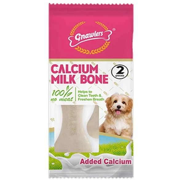 Gnawlers Calcium Milk Bone Köpek Ödülü 2'li 15 Gr ürün görseli 1