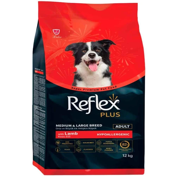 Reflex Plus Kuzu Etli Köpek Maması Orta ve Büyük Irk 12 Kg ürün görseli 1