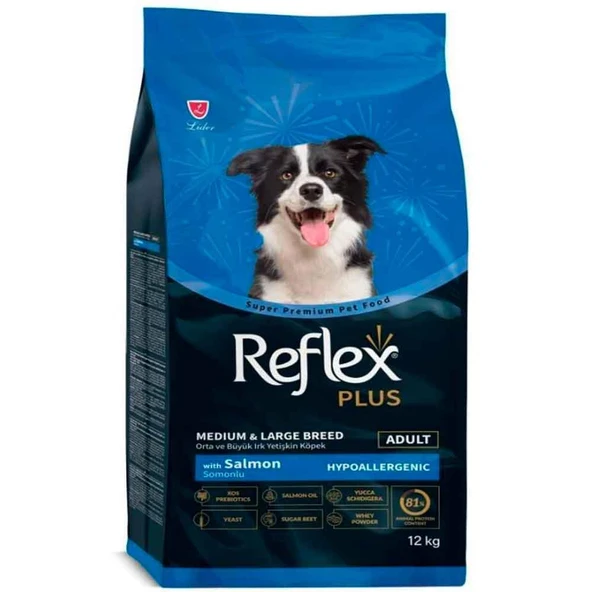 Reflex Plus Somonlu Orta ve Büyük Irk Yetişkin Köpek Maması 12 Kg ürün görseli 1