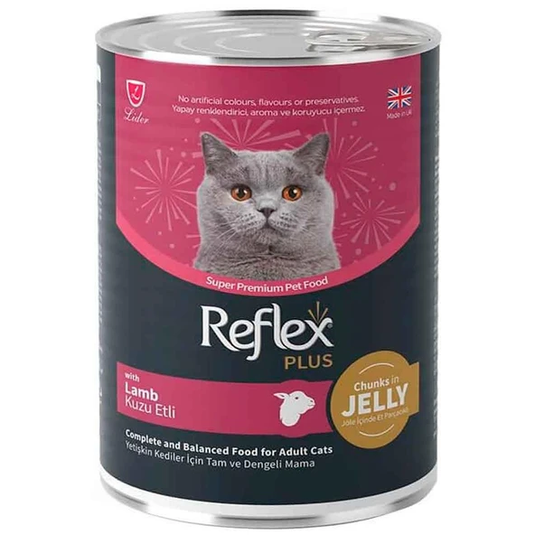Reflex Plus Kedi Konservesi Parça Etli Kuzulu 400 Gr ürün görseli 1