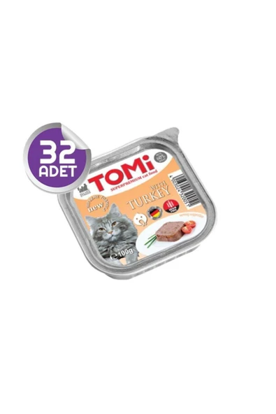 Tomi Hindili Pate Kedi Yaş Maması 100gr X32 ürün görseli 1
