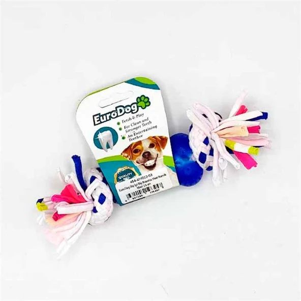 EuroDog Köpek Oyuncağı Kemik Şekilli Diş Kaşıma İpi 15 Cm ürün görseli 1
