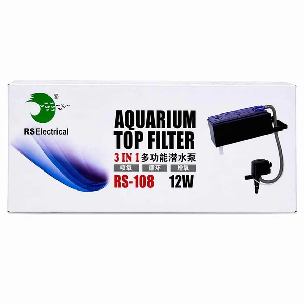 RS 188 Akvaryum Tepe Filtre 800 L/H 12 W ürün görseli 1