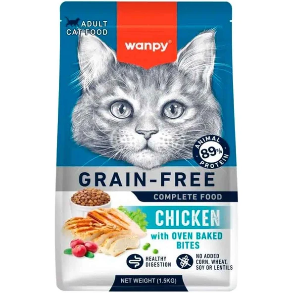 Wanpy Tahılsız Tavuklu Kedi Maması 1.5 Kg ürün görseli 1