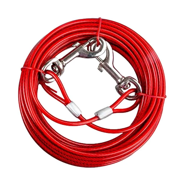 Orijin Pet Köpekler İçin Bahçe Bağlama Halatı Çelik 5 mm 3 M ürün görseli 1