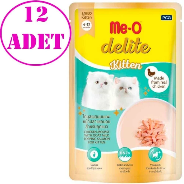 Me-O Delite Pouch Kitten Tavuklu Yavru Kedi Konservesi 70 Gr 12 AD ürün görseli 1
