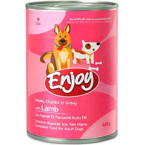 Enjoy Kuzu Etli Köpek Konservesi Sos İçinde Et Parçacıklı 400 Gr ürün görseli 1