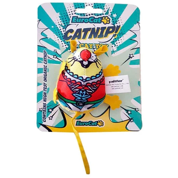 EuroCat Catnipli Tombik Fare Kedi Oyuncağı 16 Cm ürün görseli 1