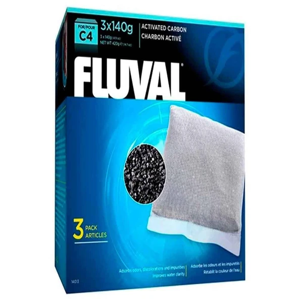 Fluval Akvaryum Filtre Karbonu C4 3x140 Gr ürün görseli 1