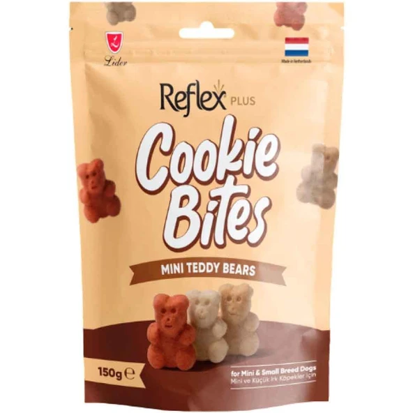 Reflex Plus Cookie Bites Mini Teddy Bears Küçük Irk Köpek Ödül Maması 150 Gr ürün görseli 1