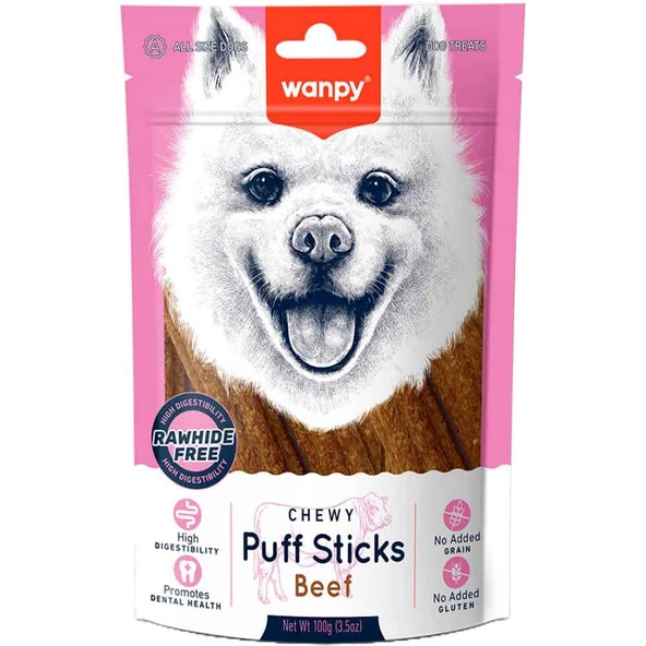 Wanpy Tahılsız Sığır Etli Köpek Çiğneme Ödülü 100 Gr ürün görseli 1