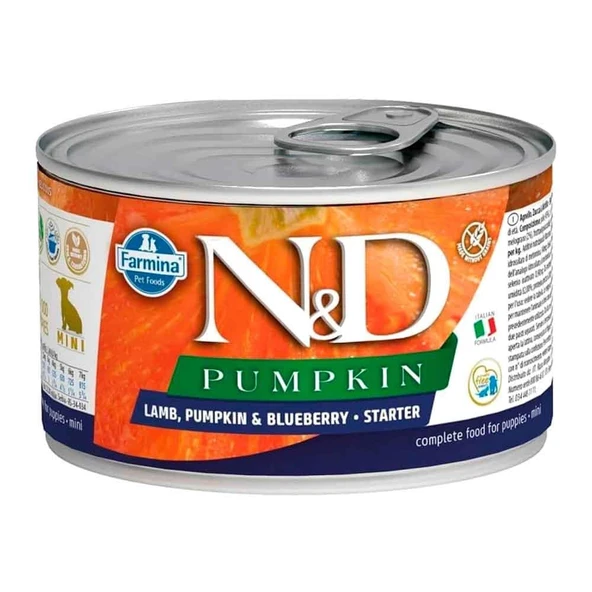 N&D Mini Balkabaklı Kuzulu Starter Yavru Köpek Konservesi 140 GR ürün görseli 1