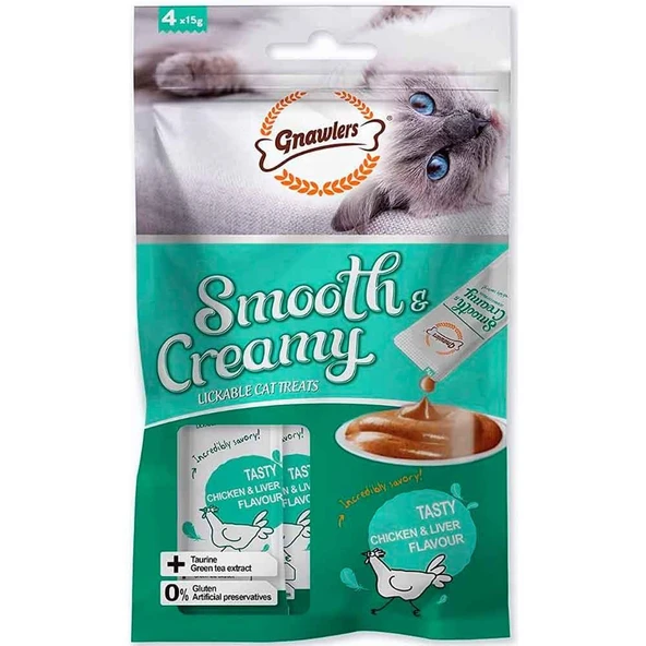 Gnawlers Krema Kedi Ödülü Tavuklu Ciğerli 4x15 Gr ürün görseli 1