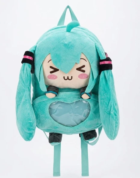 Hatsune Miku Yumuşak Dokulu Peluş Sırt Çantası 38x30 cm ürün görseli 1