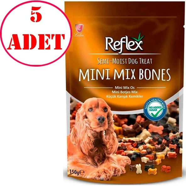 Reflex Mini Mix Bones Küçük Karışık Kemikler Yumuşak Köpek Ödülü 150 Gr 5 AD ürün görseli 1