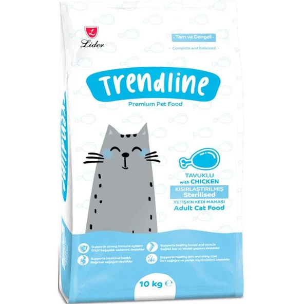 Trendline Sterilised Tavuklu Kedi Maması 10 Kg ürün görseli 1