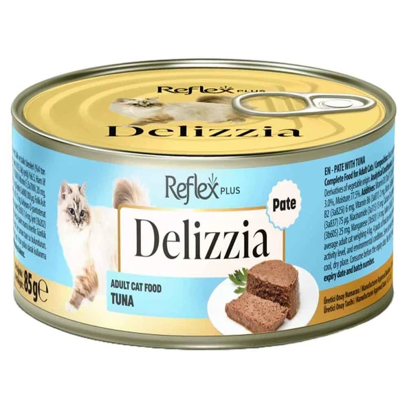 Reflex Plus Delizzia Kedi Konservesi Ton Balıklı Ezme 85 Gr ürün görseli 1