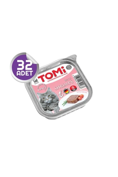 Tomi Karidesli Pate Kedi Yaş Maması 100gr X32 ürün görseli 1
