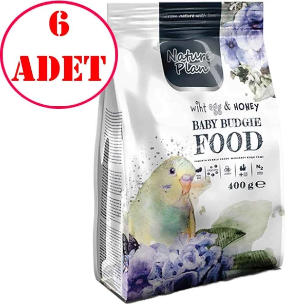 Nature Plan Yavru Muhabbet Kuşu Yemi Yumurta + Ballı 400 Gr 6 Ad ürün görseli 1