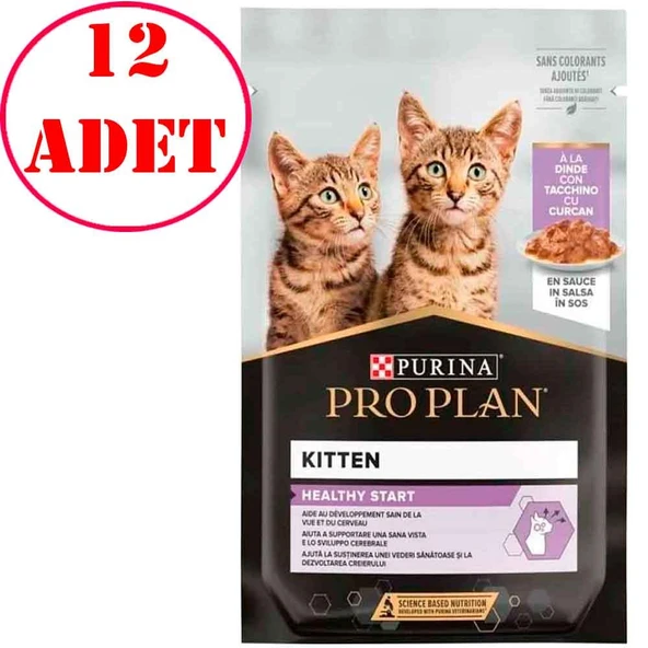 Pro Plan Kitten Hindi Etli Pouch Yavru Kedi Konservesi 85 Gr 12 Ad ürün görseli 1