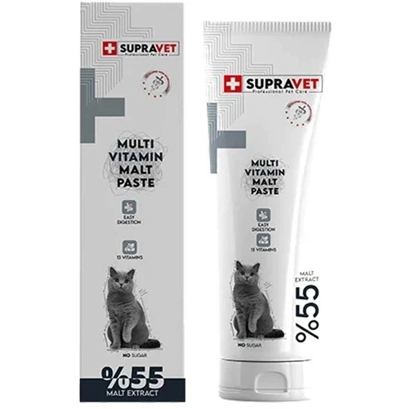 Supravet Kediler İçin Taurinli Multivitaminli Kedi Malt Macunu 100 gr ürün görseli 1