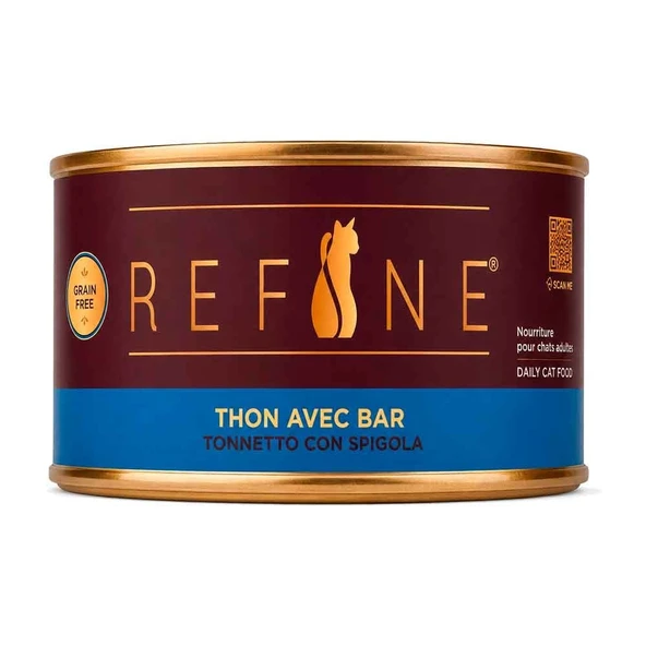 Refine Kedi Konservesi Levrekli ve Ton Balıklı 85 Gr ürün görseli 1