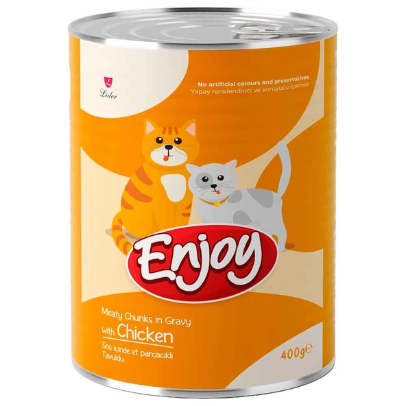 Enjoy Tavuklu Kedi Konservesi Sos İçinde Et Parçacıklı 400 Gr ürün görseli 1