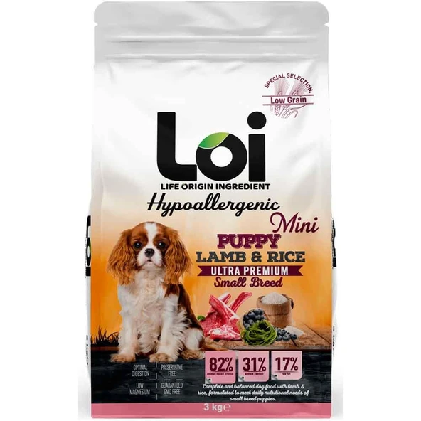 Loi Hipoalerjenik Küçük Irk Yavru Köpek Maması Kuzu Etli 3 Kg ürün görseli 1