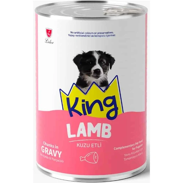 King Kuzu Etli Yavru Köpek Konservesi 400 Gr ürün görseli 1