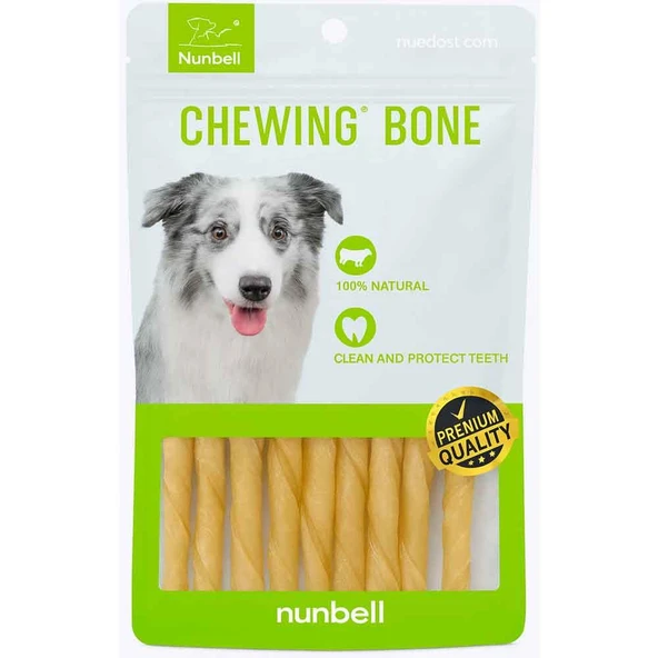 Nunbell Köpek Ödülü Naturel Burgu Çubuk 12 Cm 6 Gr 10'lu ürün görseli 1